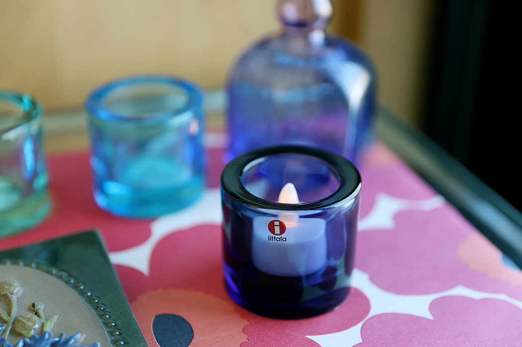 イッタラ マリメッコ kivi コバルトブルー 2個 キビ キャンドル