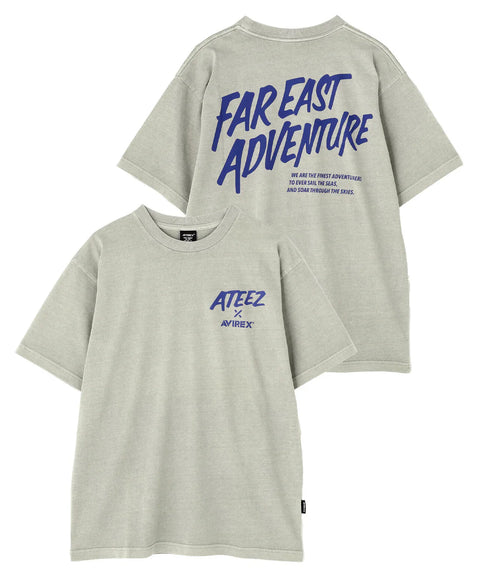 AVIREX x ATEEZ - FADE WASH PRINT T-SHIRT “ADVENTURE” (PRE-ORDER
