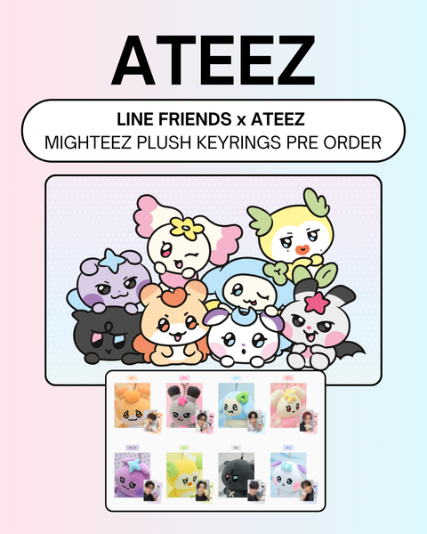 LINE FRIENDS x ATEEZ] MIGHTEEZ PLUSH KEYRING (PRE-ORDER