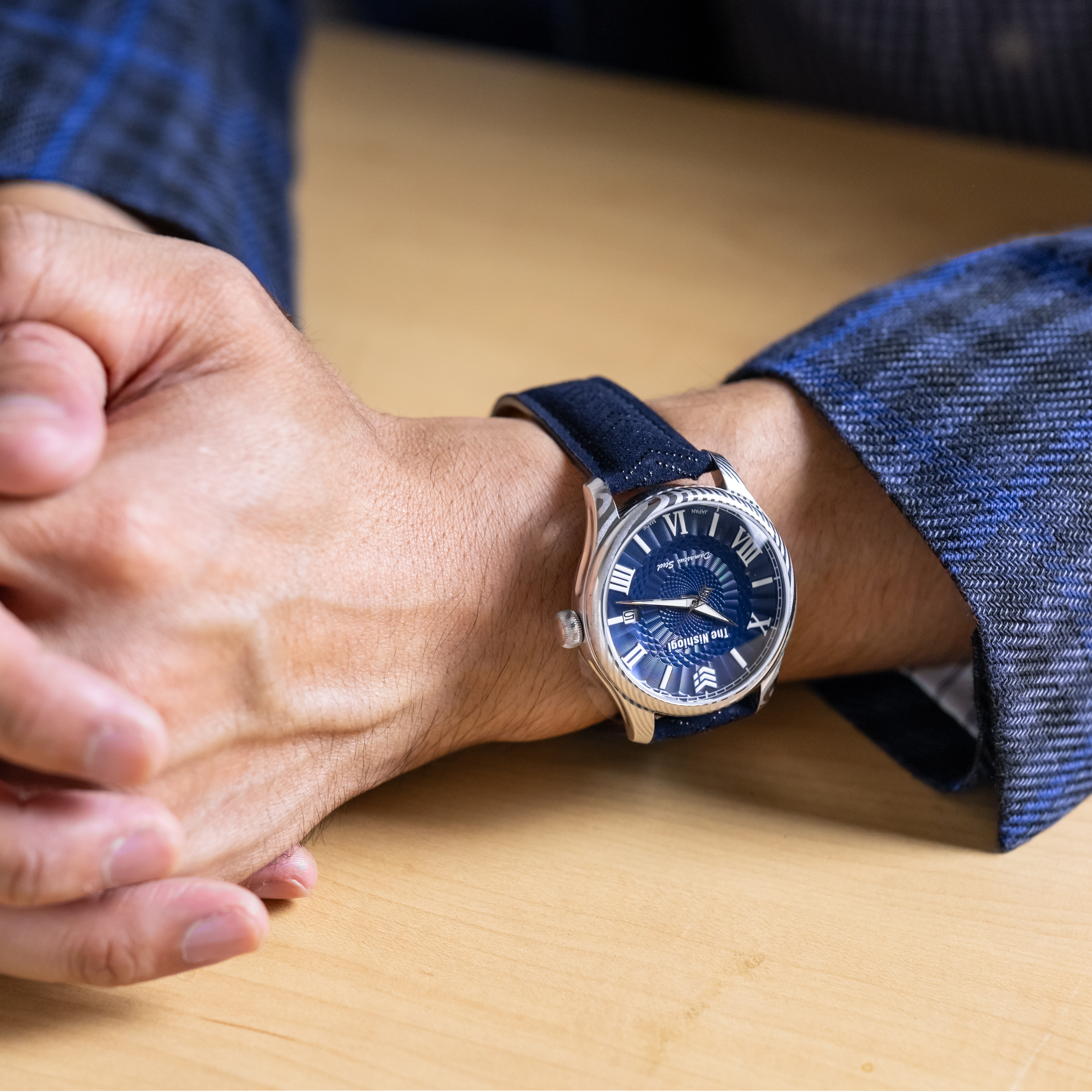 ザ・ニシオギ 腕時計 The Nishiogi ～平城～ 紺碧（メンズ）印伝