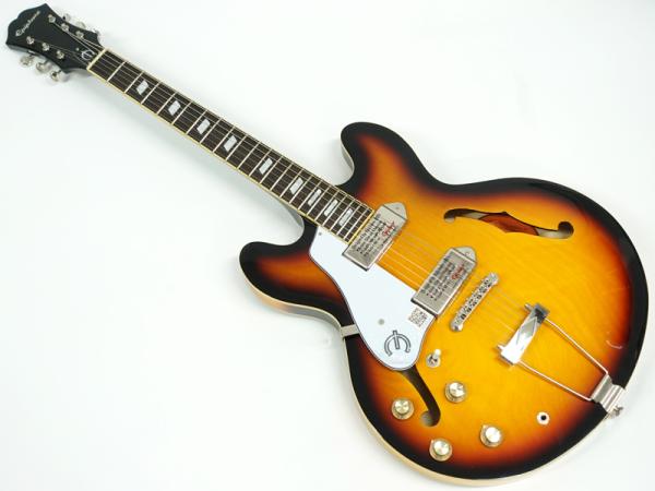 週末限定お値下げ※美品※Epiphone CASINOエピフォンカジノ レフティ Epiphone Casino USA Collection Left-hand Vintage Sunburst レフティ
