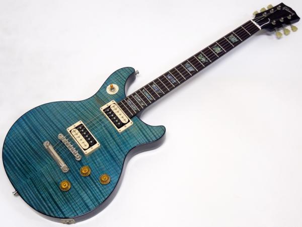 Gibson Custom Shop Tak Matsumoto DC Standard Flame Top Aqua Blue