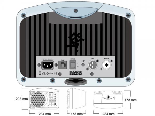 MACKIE マッキー SRM150 BLACK (1台) ◇ パワードスピーカー ( アンプ