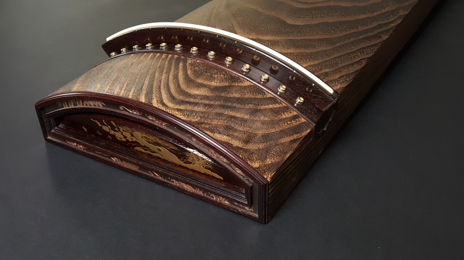 厳選中古品 琴）くり甲琴・玉縁紅木巻 WKT-TKOTO6【和楽器市場・本館】