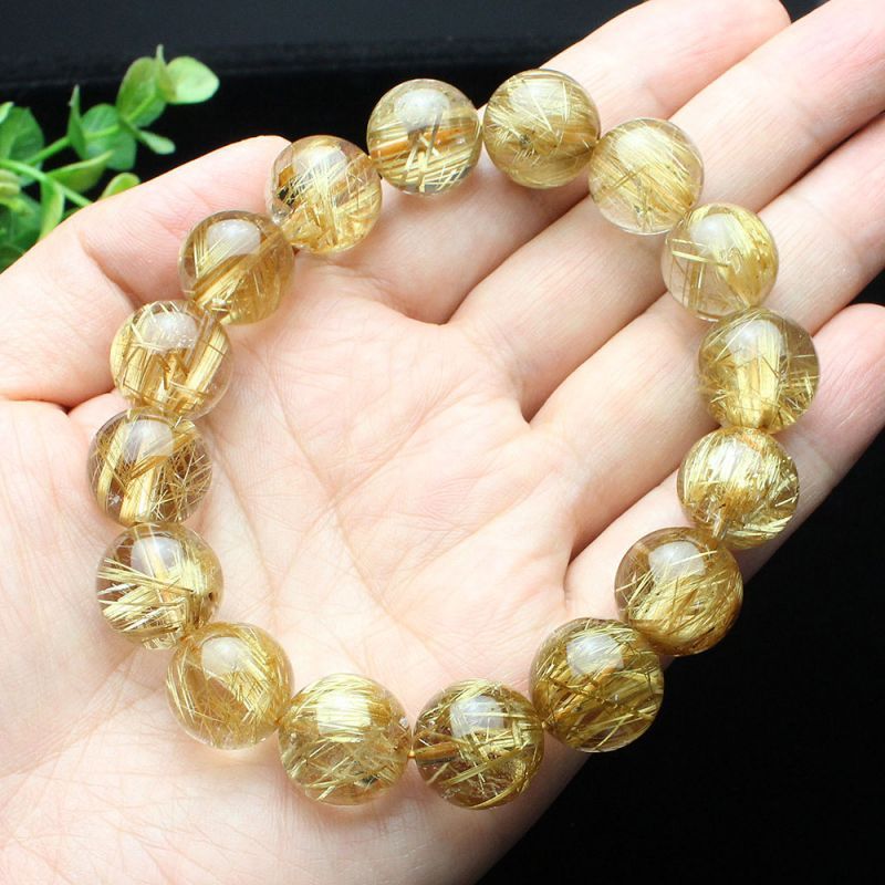 超極上品】14.5ミリ 極太 タイタン ルチルクォーツ （金線入水晶