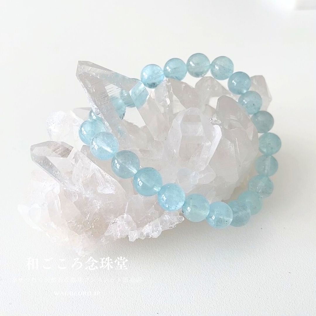 3月誕生石】健康、幸福、豊かさ♪ 8ミリ アクアマリン 透明タイプ