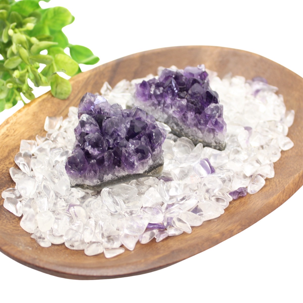 SA/Aミックスランク】◇安眠・魔除けに◇アメジスト浄化セット（水晶+