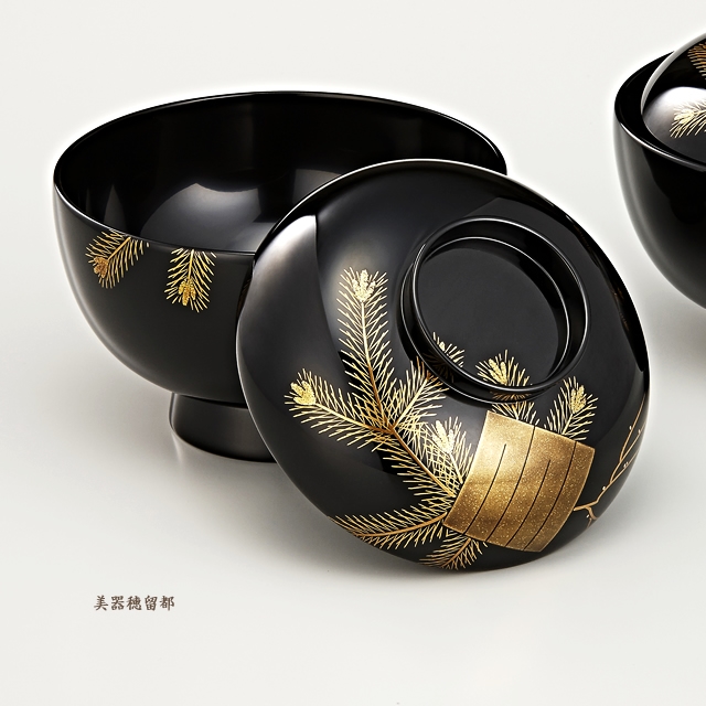 輪島塗 吸物椀 夫婦 黒塗 源氏香蒔絵 松風 – Blog 輪島塗の風景