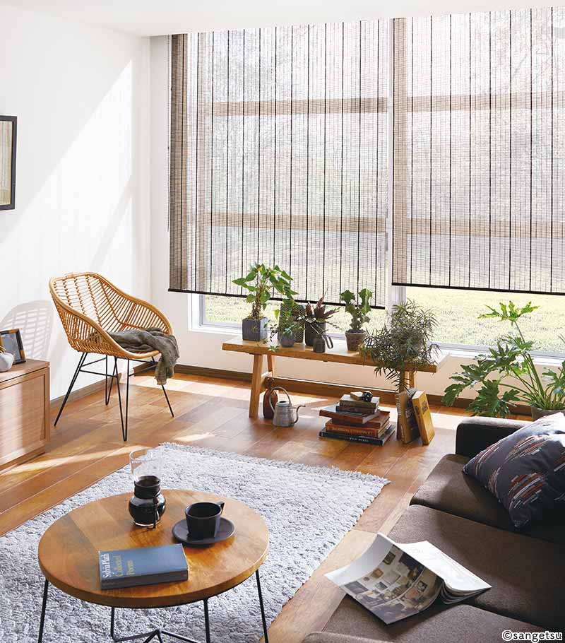 すだれ調ロールスクリーン ザンエイ [RS291, RS292] サンゲツ (2色/防