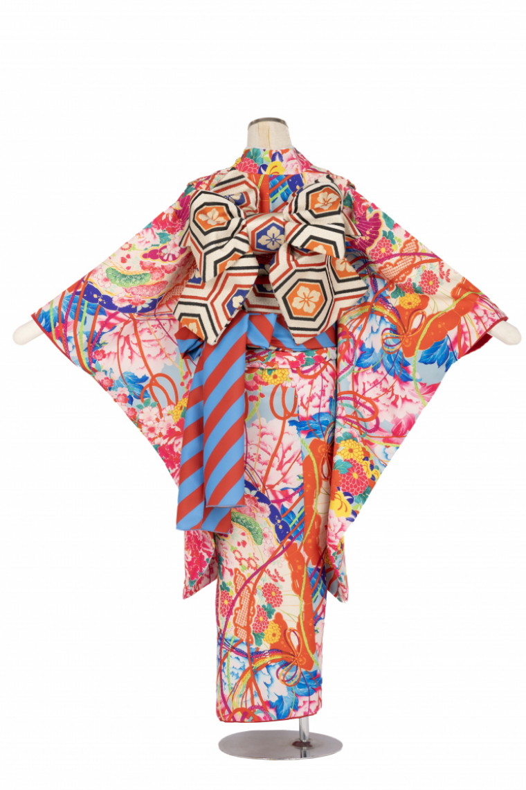 子供きもの 四ツ身帯セット ブランド：ICHIHA アンティーク着物復刻