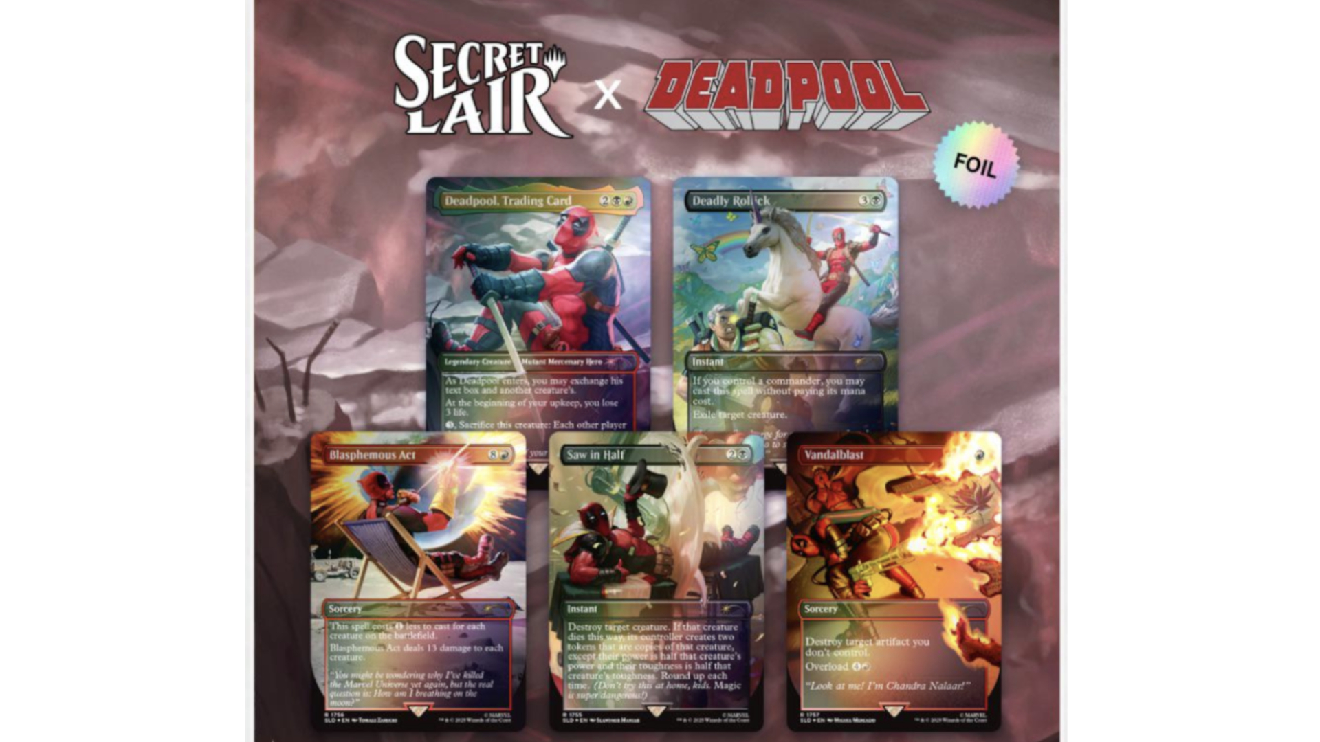 MTG's surprise Deadpool Secret Lair is still in stock and packed