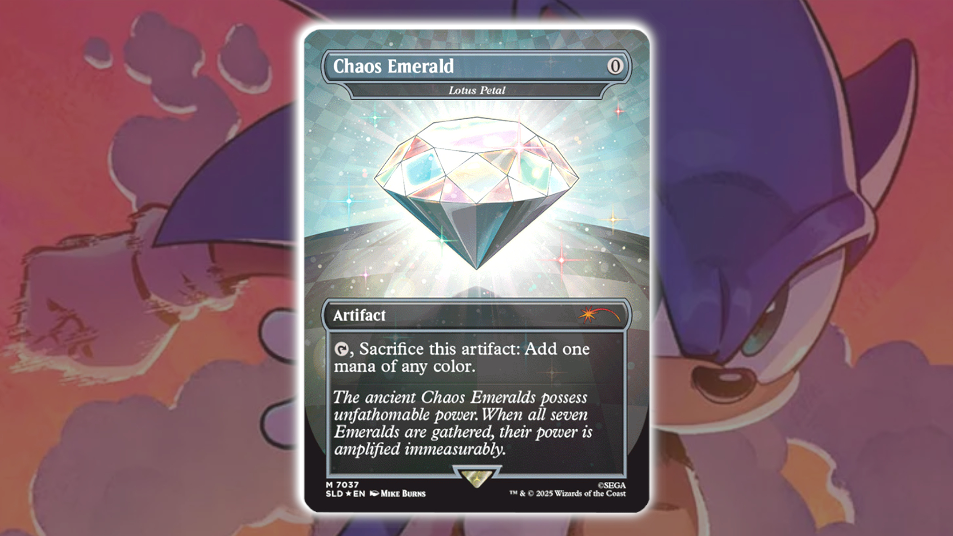 Rare Chaos Emerald Sonic MTG cards show Secret Lair is a lottery