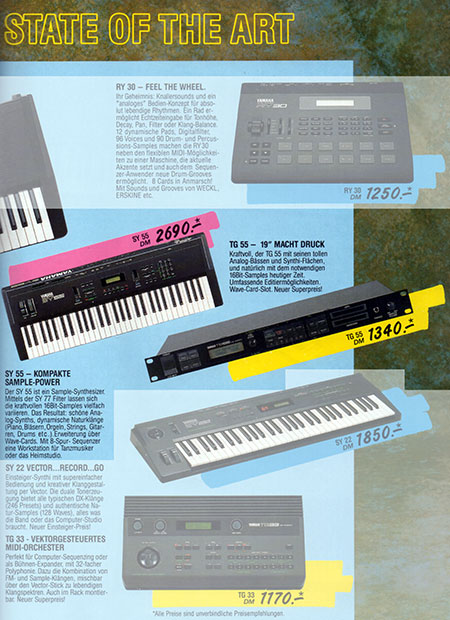 Wer Wirbt Wie Klingt Was: Produkte: YAMAHA: TG-55