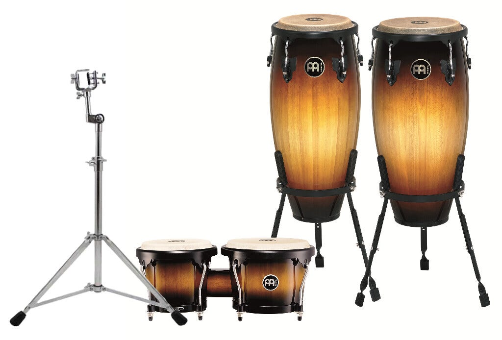 Meinl 10 & 11 Conga and Bongo Set - Vintage Sunburst Quality