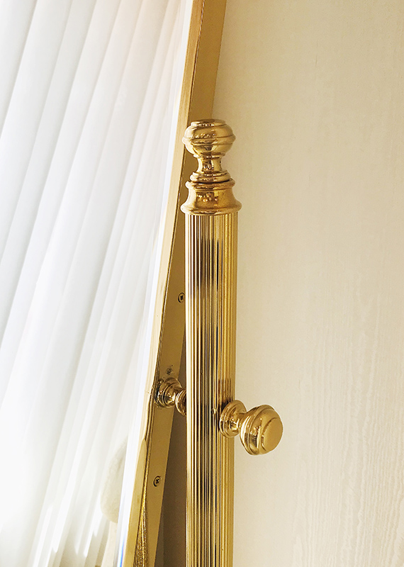 イタリア製 スタンドミラー ゴールド｜輸入雑貨｜輸入家具/ロココ調