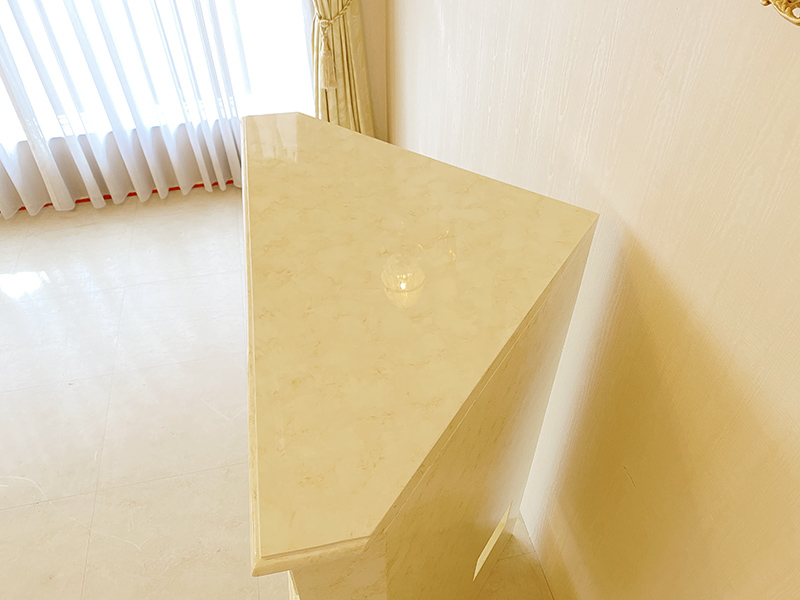 コーナーマントルピース モダンクラシック マーブルクリーム色