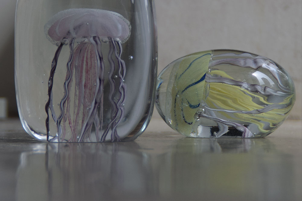 Jellyfish Twisted Leg Glass Sculptre ジェリーフィッシュ ガラス
