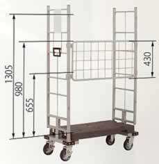 カートラック台車/MC31N4-806040-01/測定/包装/物流/専門