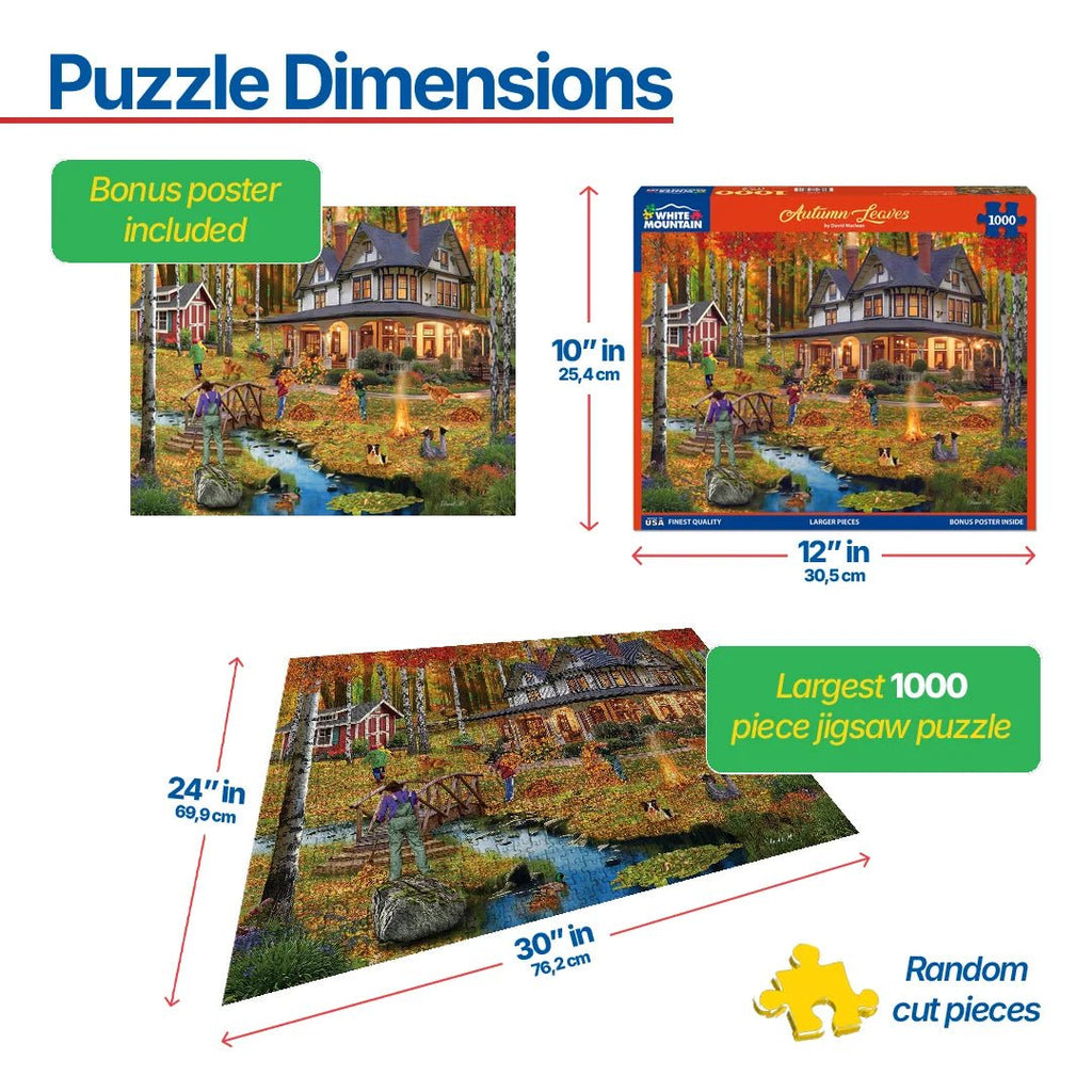 1000 Piece Jigsaw Puzzle - Autumn Leaves (2135pz) – White Mountain