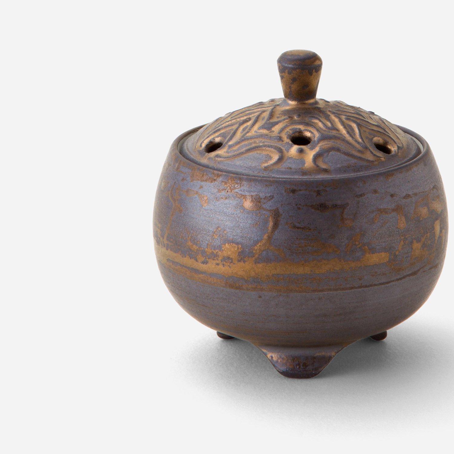 香炉 金箔 唐金 落款刻印あり 香炉 金箔 唐金 落款刻印あり - メルカリ