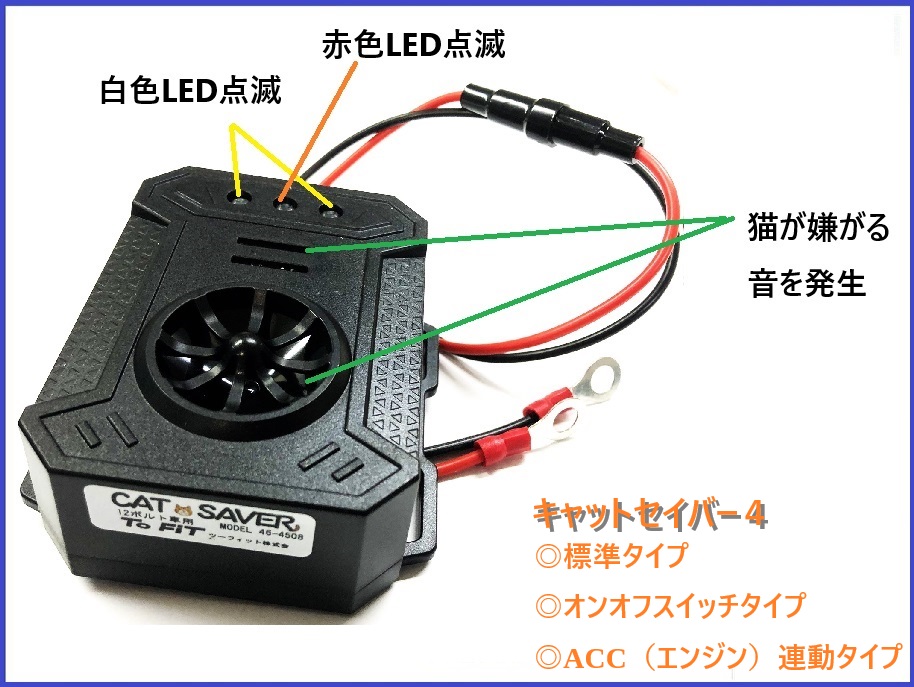 電子式猫よけ装置|12V車用|車|猫来ない |エンジンルーム猫|車の下|超