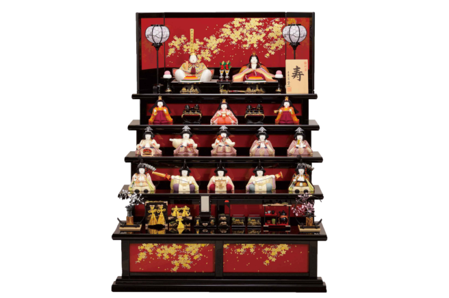 雛人形15人がすべて並んだ圧巻の5段飾り | | 人形の東玉