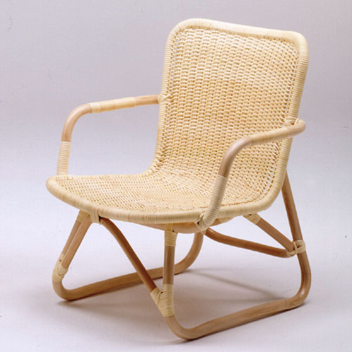 受注生産品】籐・ラタンのアームチェア/デザイン：松村勝男/W630×D710