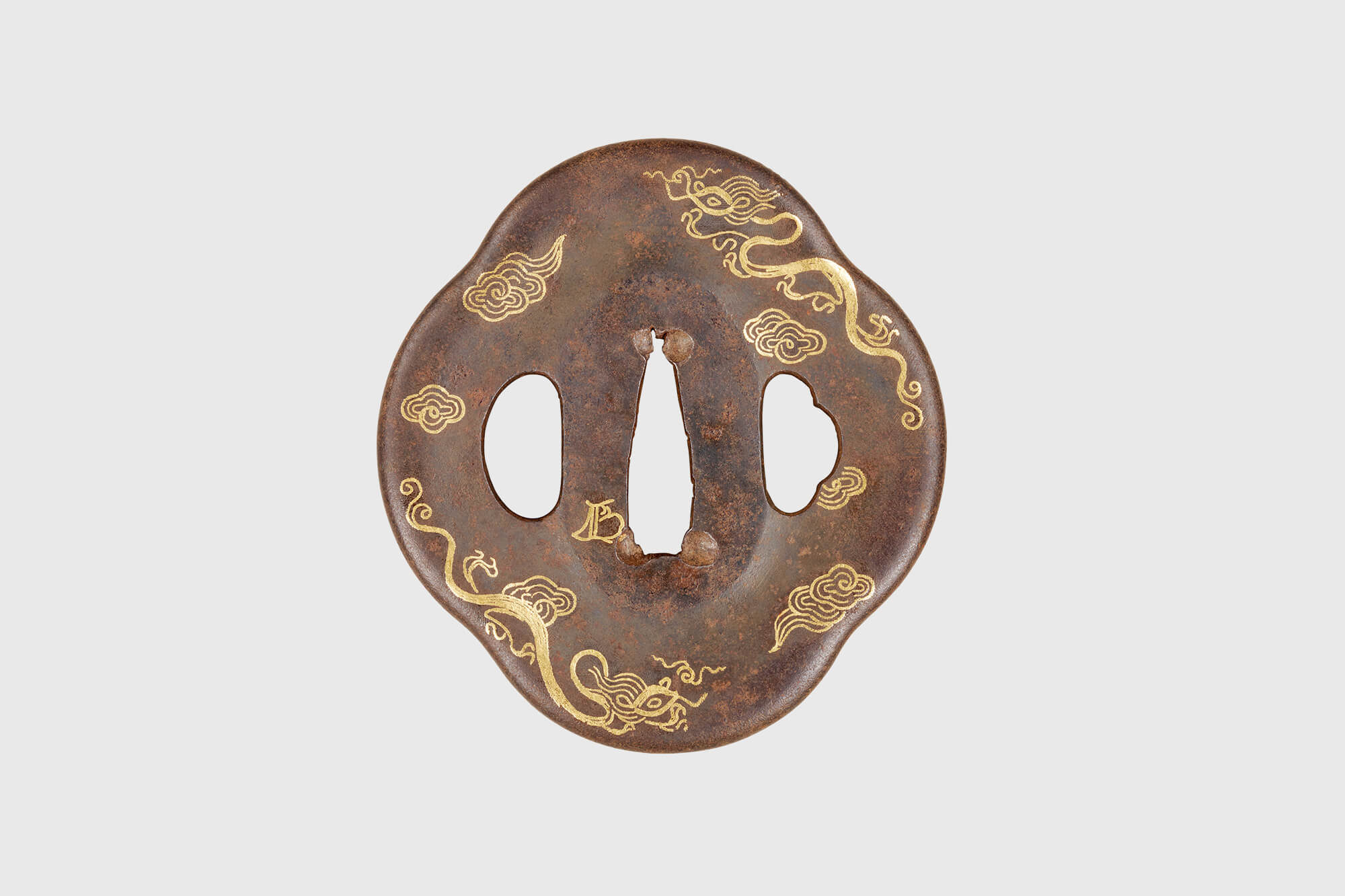 雲龍図大小鍔 金象嵌銘（花押）／ホームメイト