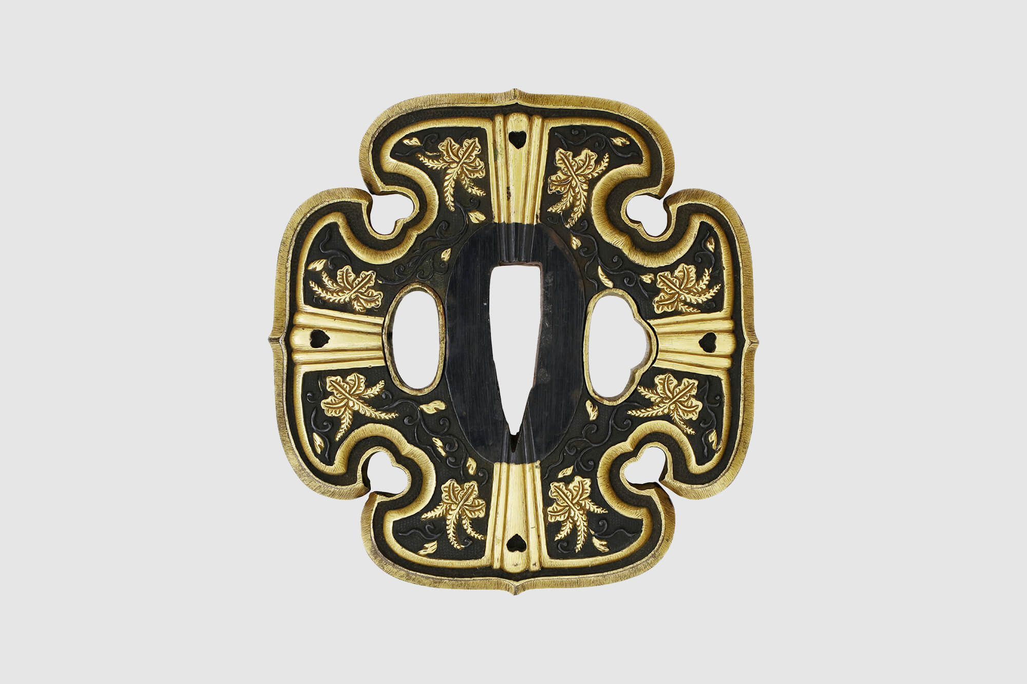 花桐草図太刀鍔／ホームメイト