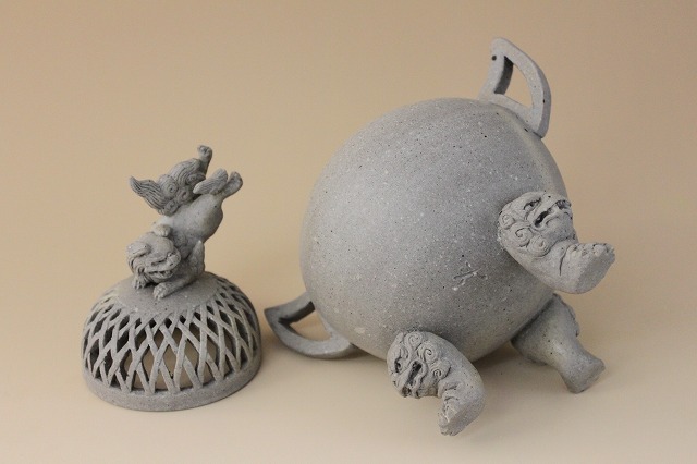 青備前 獅子香炉 備前焼陶吉は人間国宝作品から現代作品・和食器などを
