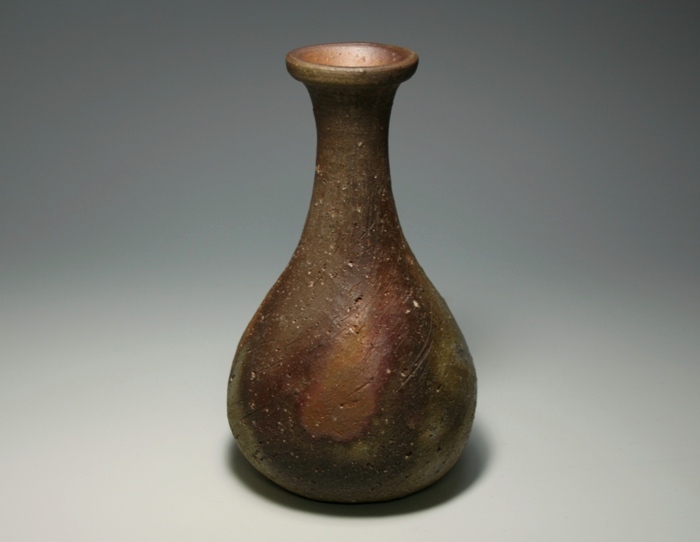 金重道明 備前鶴首徳利 共箱