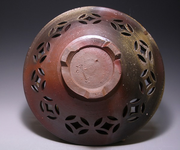 馬場祥輔 作 「備前透し鉢」 ～備前焼専門卸小売店 川口陶楽苑～