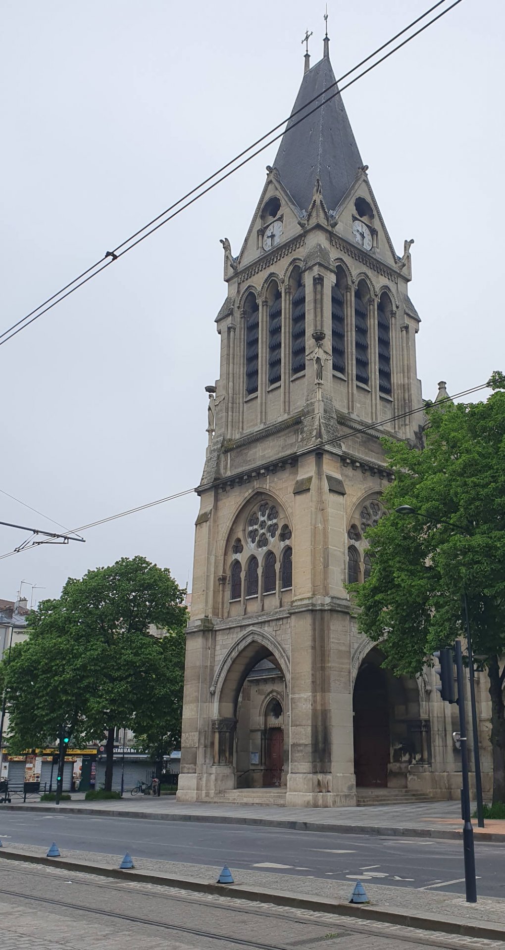 The Church Saint-Denis de l'Estrée designed by Viollet-le-Duc