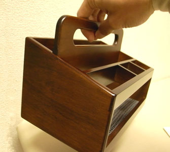 リモコン整理箱 [部屋から部屋へ持ち運び,丁寧な仕上がりのハンドル