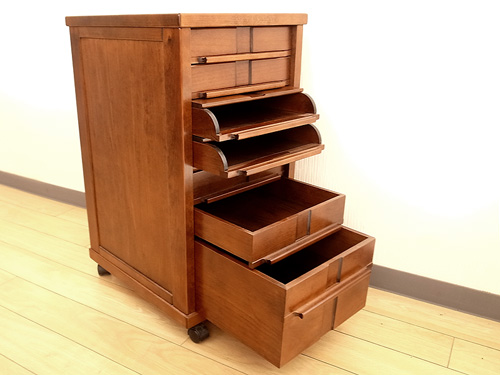 書類整理チェスト [書類整理,フラップ,サイドデスク,ワゴン,7段の収納