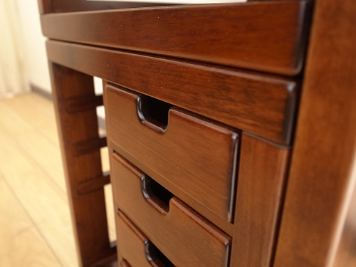 双様机 [文机を好きな場所へ簡単に移動,和室,書き物,ワゴン,キャスター