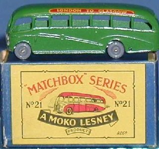 Matchbox 21b, Bedford Coach - Free Price Guide & Review