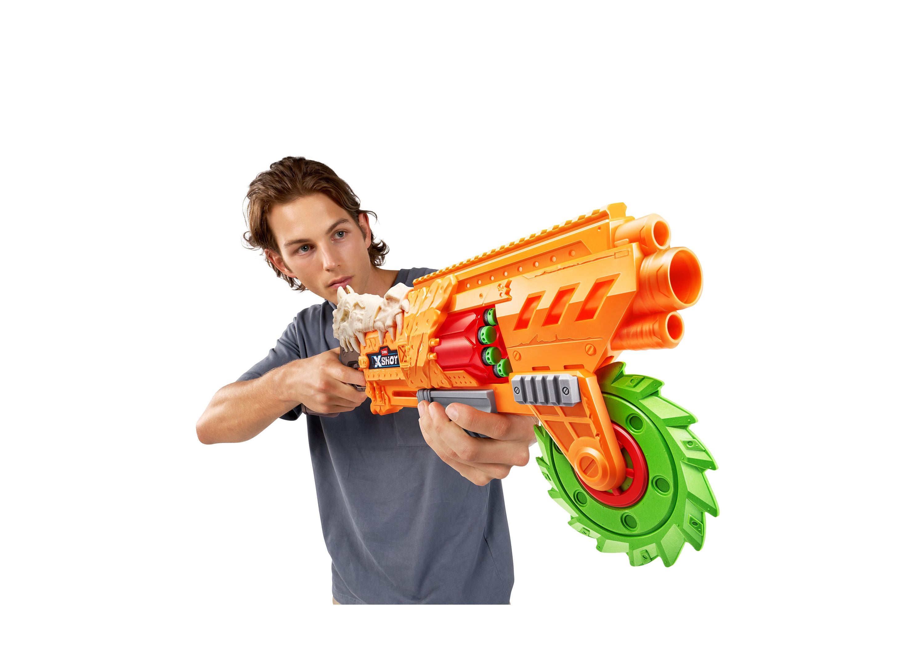 X-Shot Insanity Horrorfire Chainsaw with Spinning Saw Blade – Toys