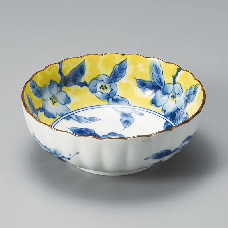 黄彩花紋5.5鉢(和食器,鉢もの,中鉢)|食器通販の陶磁庵