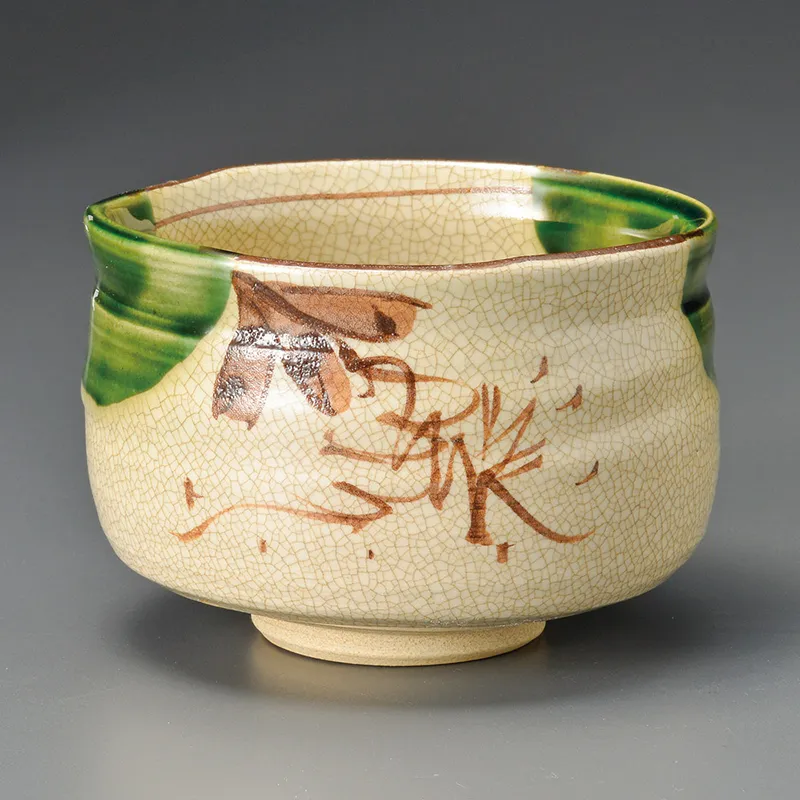 弥七田織部抹茶盌（木）六兵衛作(抹茶碗)|食器通販の陶磁庵