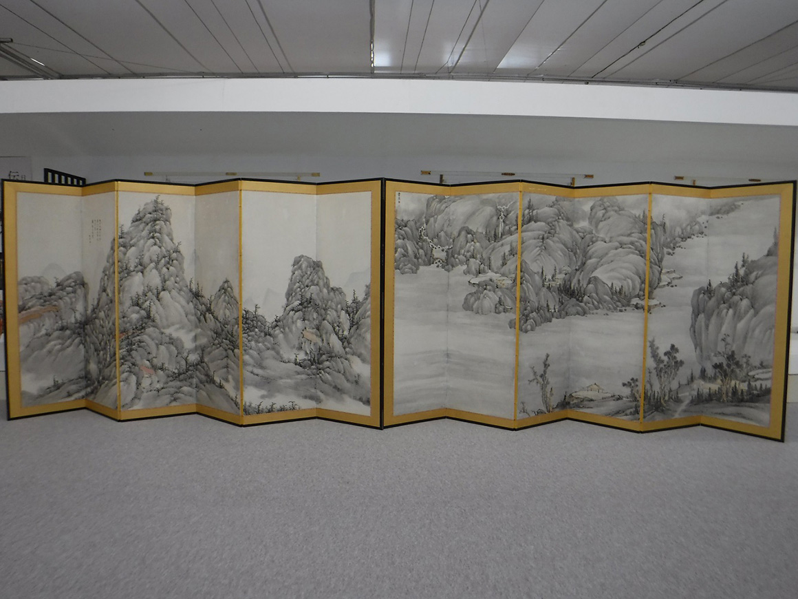 山水図釧雲泉筆六曲屏風 – 十日町市博物館 TOPPAKU｜TOKAMACHI CITY MUSEUM