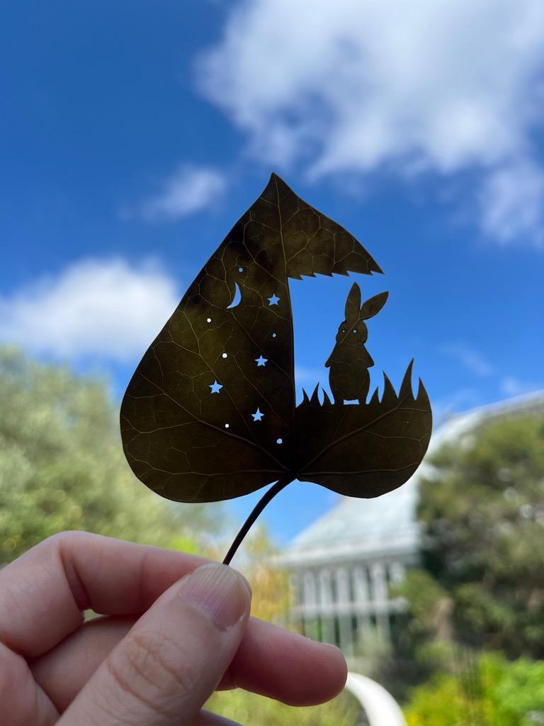 県内初！「リト＠葉っぱ切り絵展～葉っぱの小旅行in山口～」の開催