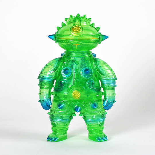 ソフビ製ともだち初号機 (Hierophant Green) + 土偶座人(Clear Green