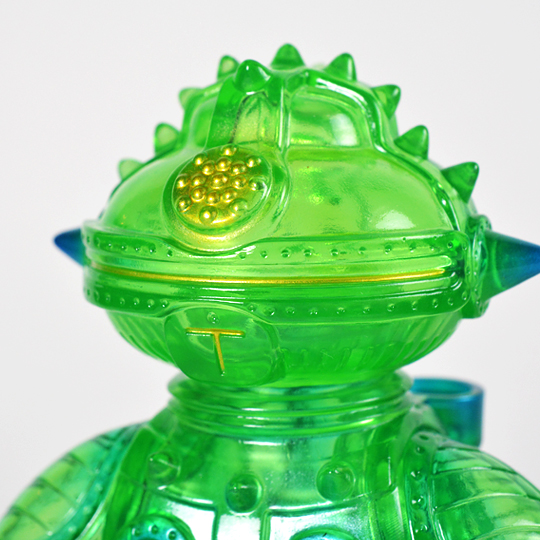 ソフビ製ともだち初号機 (Hierophant Green) + 土偶座人(Clear Green