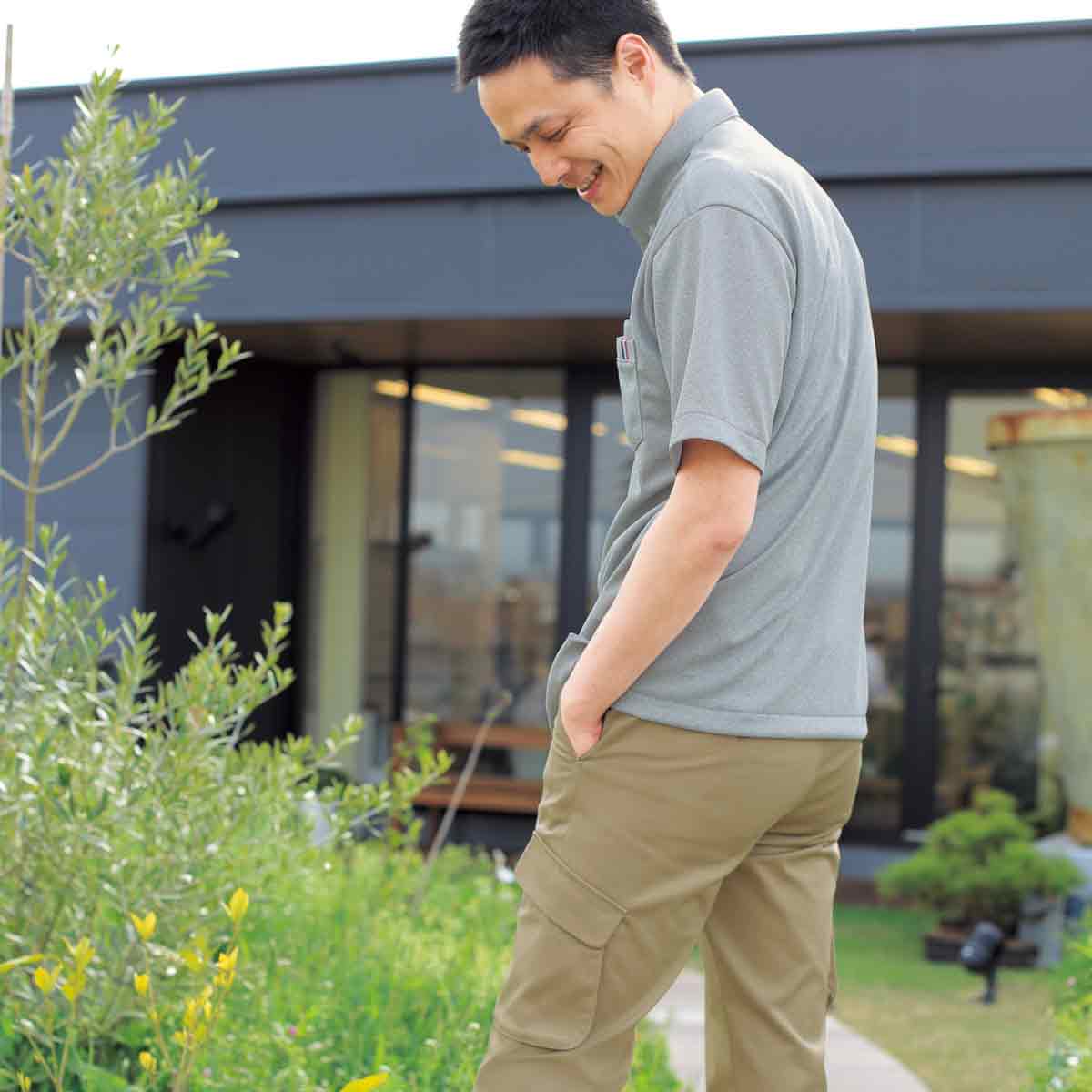 品番： CR571 】 メンズ カーゴパンツ 介護士 ポケットいっぱい 股下