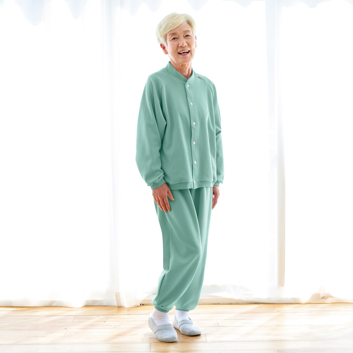 品番： CR855 】 男女兼用 らくらくパンツ 高齢者ウエア パジャマ 冬用