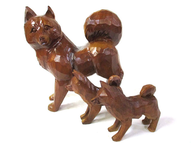 北海道犬 親子 [トミヤ郷土民芸]
