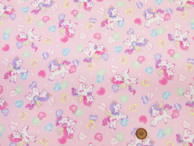 ゆめかわ キャンディーポップユニコーン ユニコーン・ハート柄