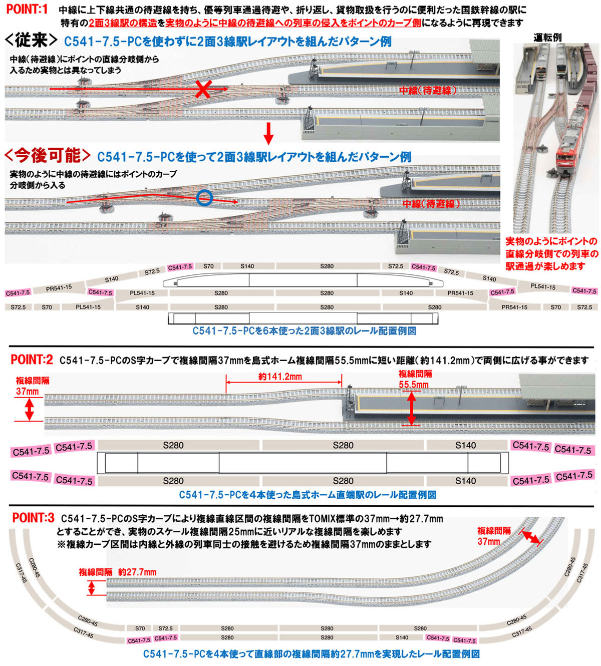 カーブPCレールC541-7.5-PC（F）（4本セット） ｜製品情報｜製品検索