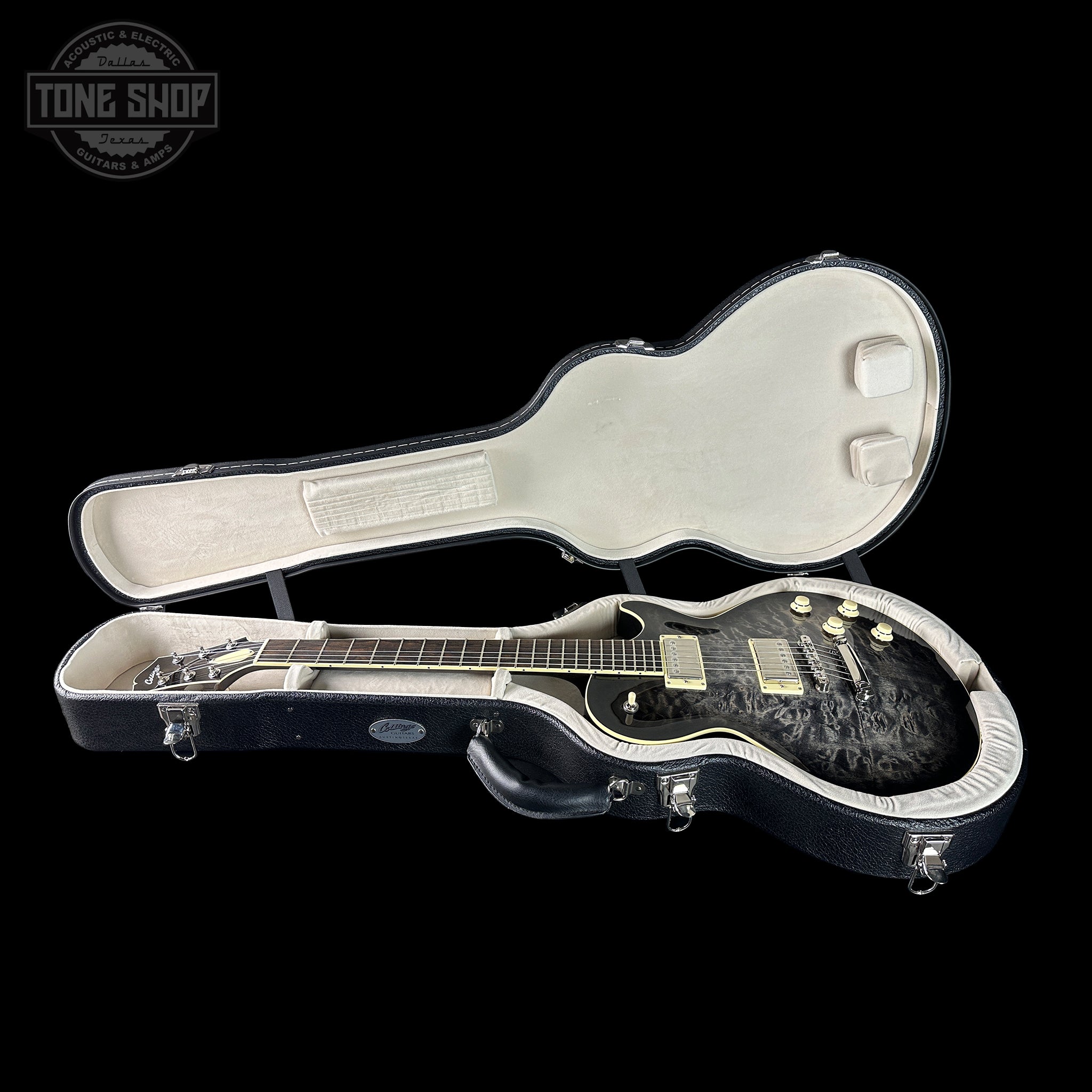 Collings CL City Limits DLX Quilt Top Acid Wash Charcoal Burst w